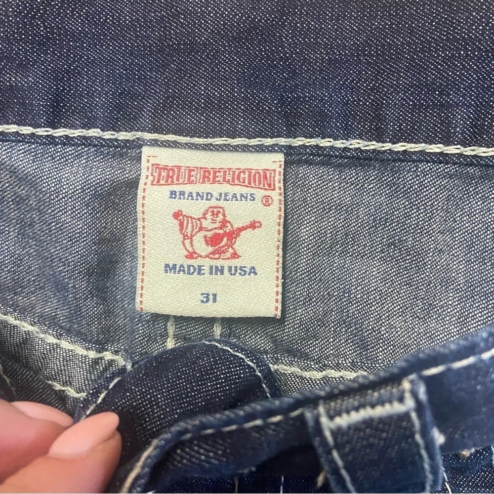 True Religion Men’s Ricky Straight Cut Off Shorts Size 31 Denim Skater Grunge